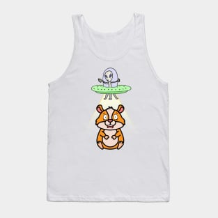 Cute Hamster is abducted by aliens Tank Top